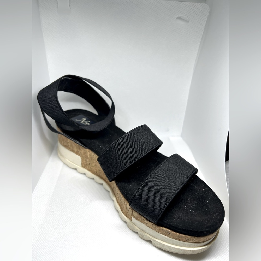 Platform Sandals. Soft fabric straps Memory foam, Nonslip.